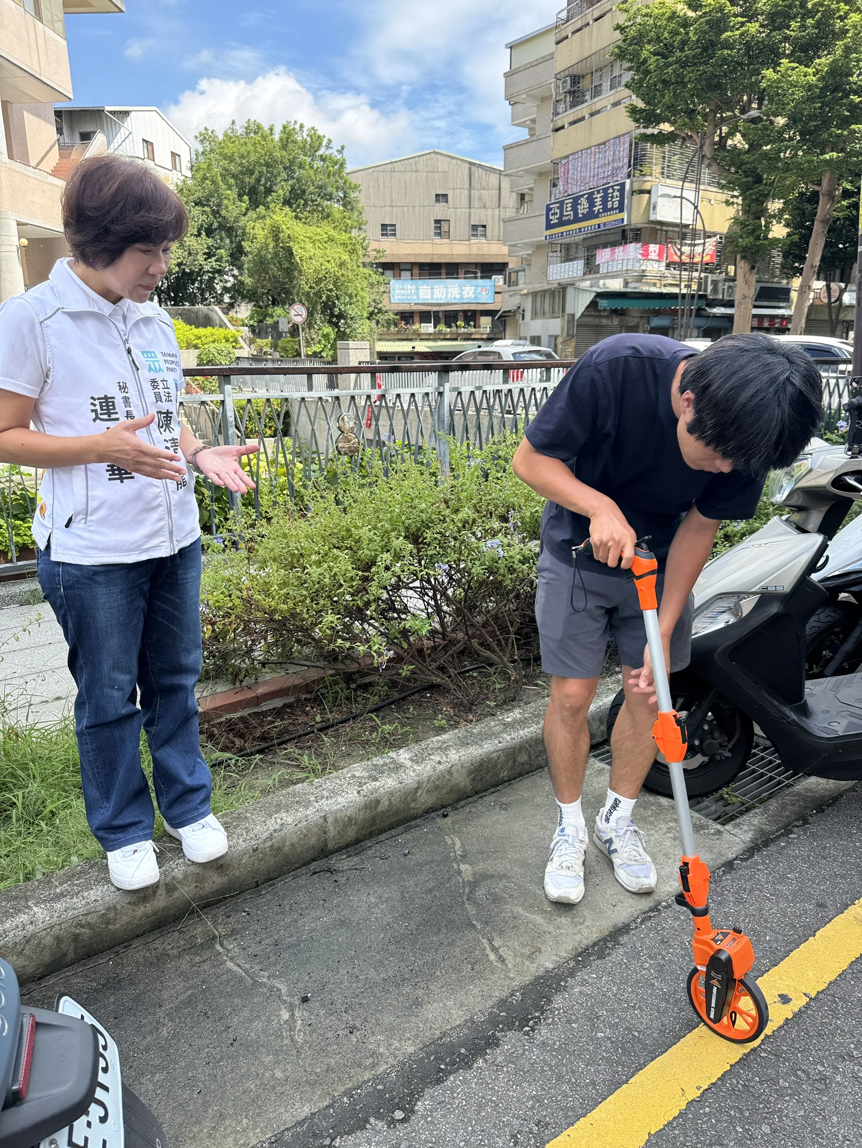 既有標線調整或劃設機慢車停車格